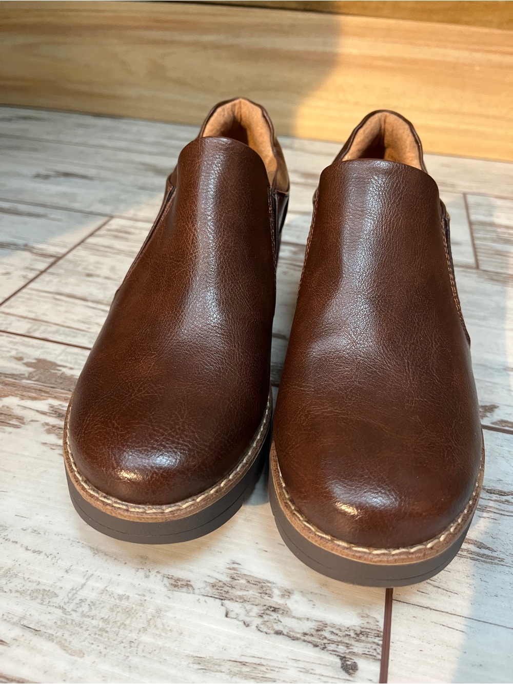 Eurosoft Fabri Wedge Slip On Loafer Boots Womens 7.5M Dark Brown Comfort - Picture 9 of 13